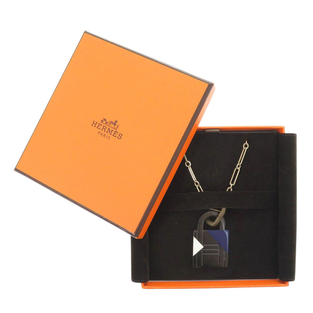 美品 エルメス アミュレット カデナ GM バッファローホーン/ラッカー ブラウン ネックレス 茶 1757【中古】HERMES