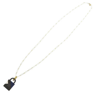 美品 エルメス アミュレット カデナ GM バッファローホーン/ラッカー ブラウン ネックレス 茶 1757【中古】HERMES