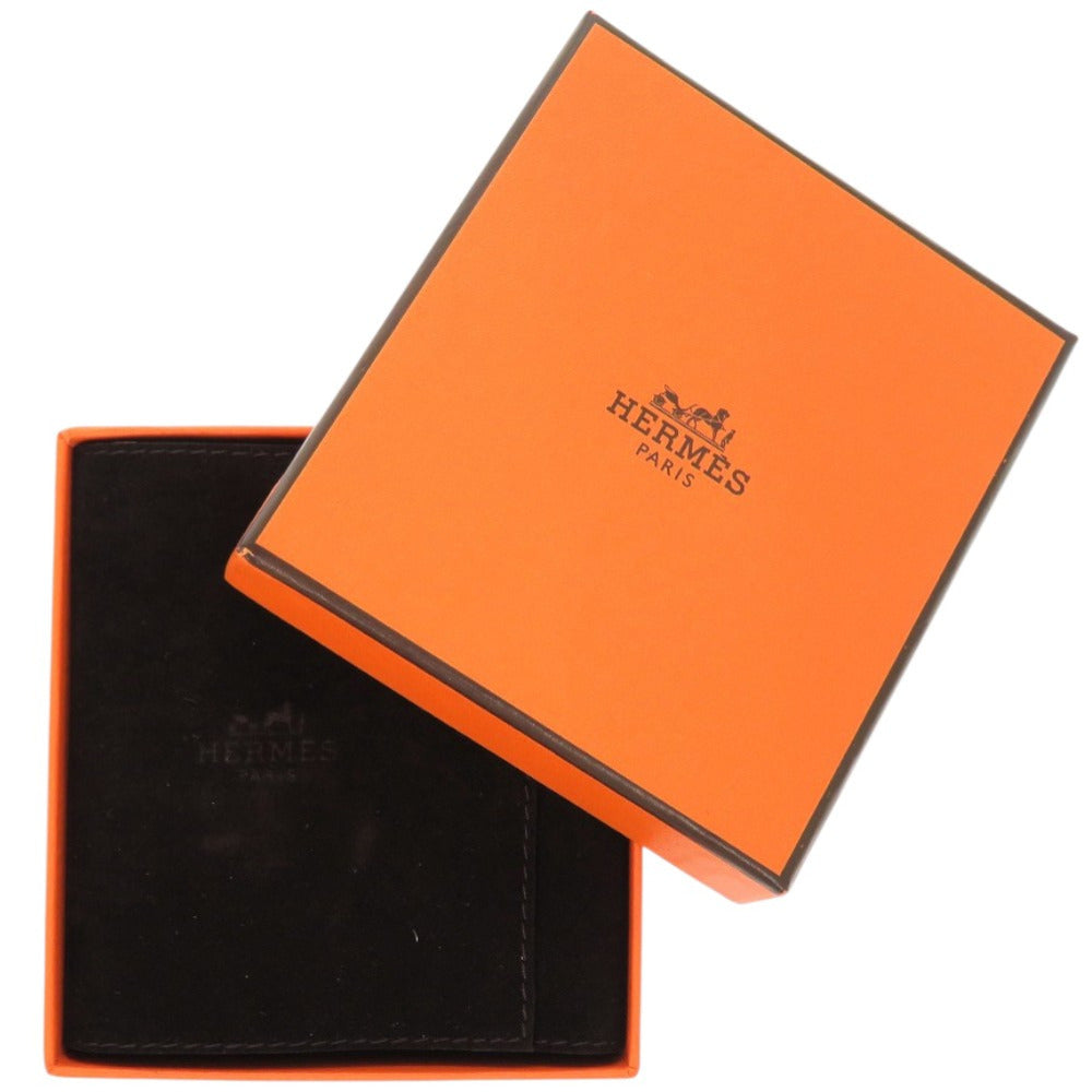 美品 エルメス アスドゥクール エースオブハート レザー メタル ブラウン Z刻印 茶 ネックレス 1758【中古】HERMES