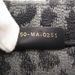 美品 クリスチャンディオール レオパード ブックトート ラージ 50-MA-0251 キャンバス ブラック系 トートバッグ 黒 1762【中古】Christian Dior