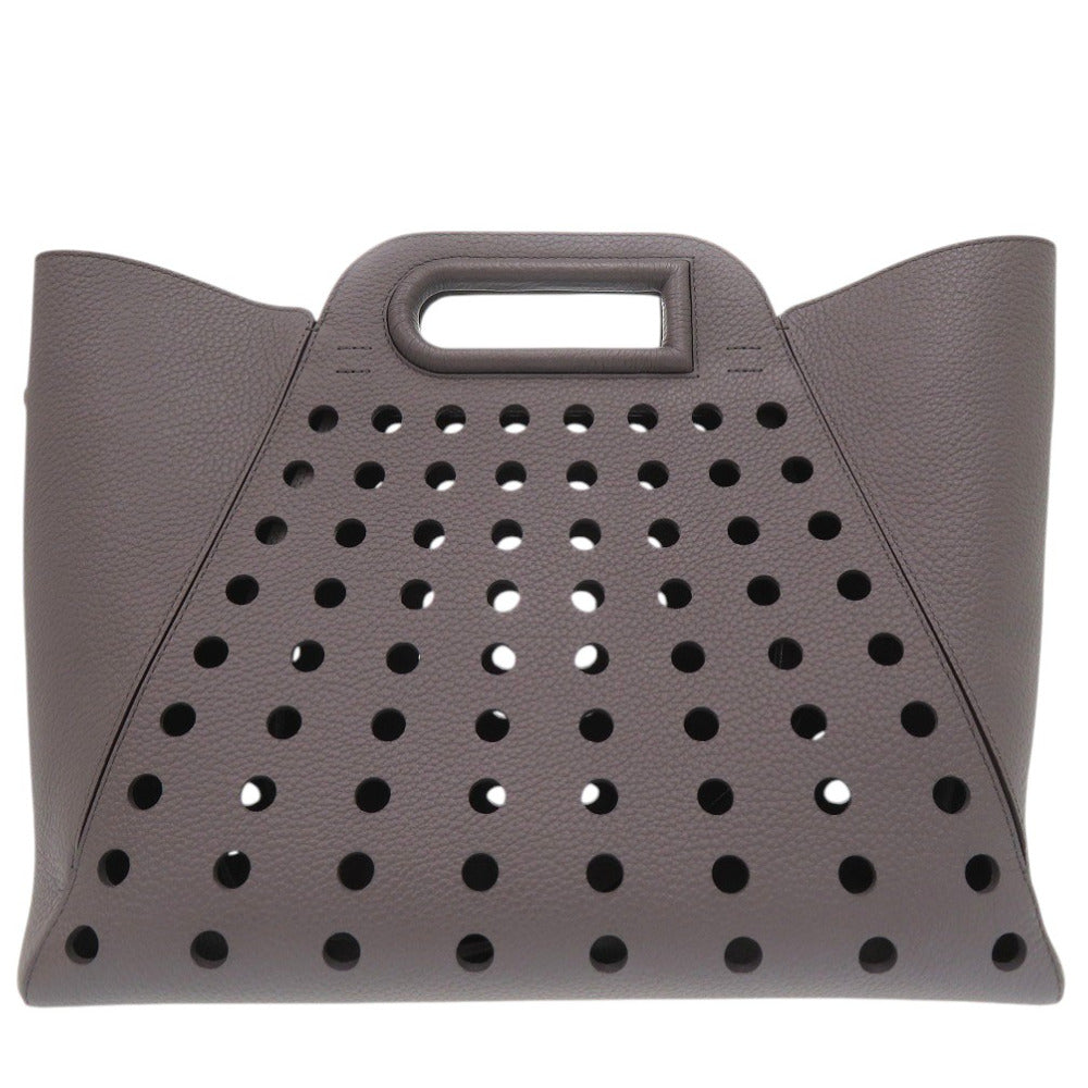 美品 デルボー 2WAY レアレス MM L' Airess トートバッグ AA0691AQY0AZGPA レザー ストーン 1764【中古】DELVAUX