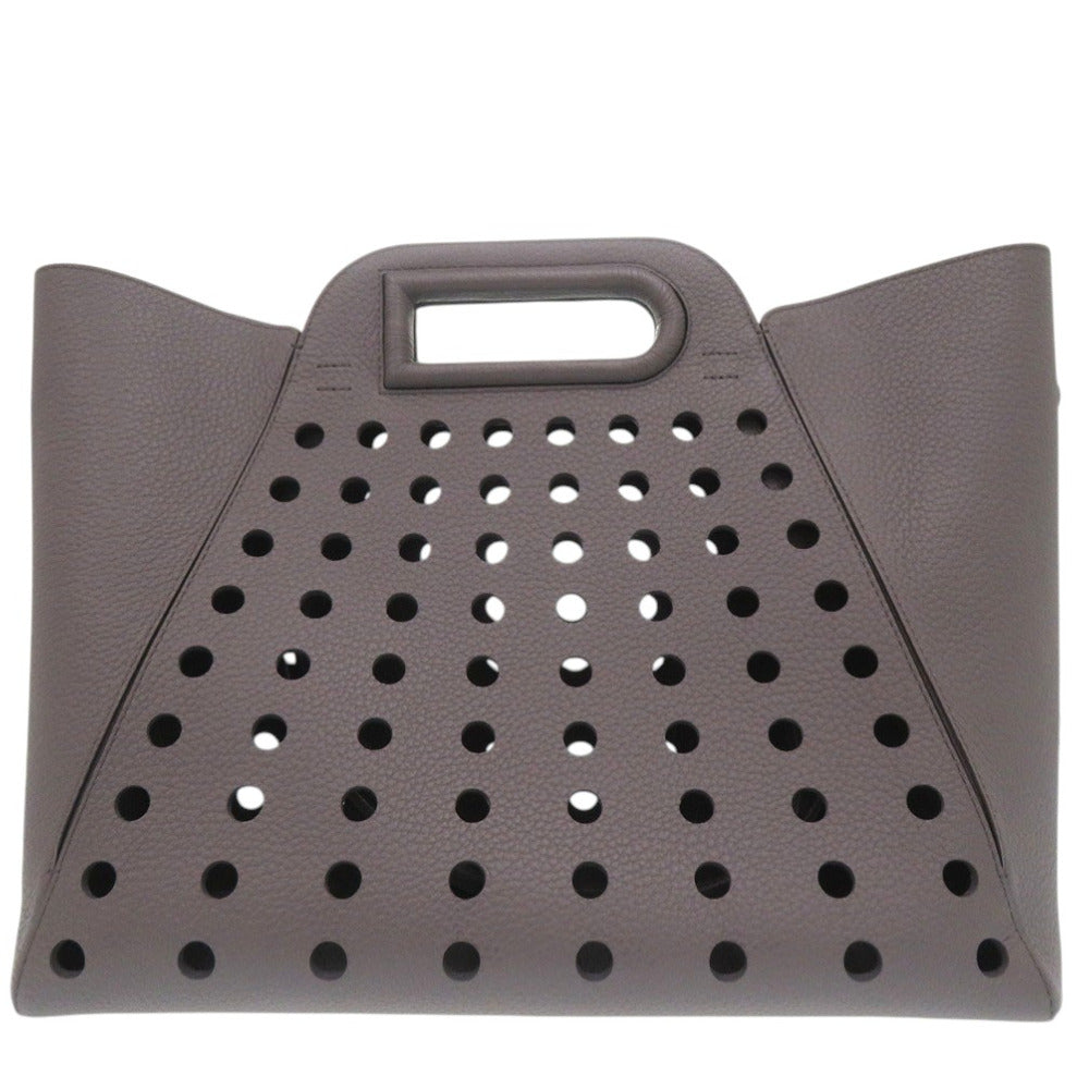 美品 デルボー 2WAY レアレス MM L' Airess トートバッグ AA0691AQY0AZGPA レザー ストーン 1764【中古】DELVAUX