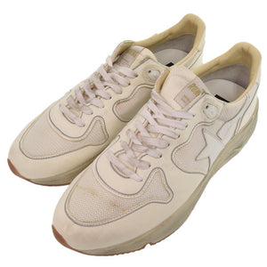 未使用品 ゴールデングース Running Sole スニーカー ローカット インヒール レザー コットン オフホワイト 1776【中古】GOLDEN GOOSE