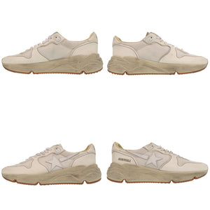 未使用品 ゴールデングース Running Sole スニーカー ローカット インヒール レザー コットン オフホワイト 1776【中古】GOLDEN GOOSE