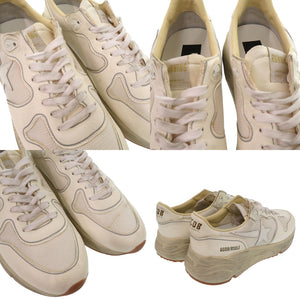 未使用品 ゴールデングース Running Sole スニーカー ローカット インヒール レザー コットン オフホワイト 1776【中古】GOLDEN GOOSE
