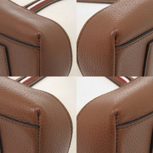 未使用 バリー ポーチ付 キャンバス/レザー ベージュ トートバッグ 1791【中古】BALLY