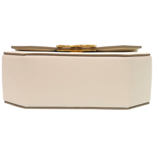 未使用品 バリー ミニエンブレムフォリオ 牛革 ホワイト ゴールド金具 白 ハンドバッグ 1792【中古】BALLY