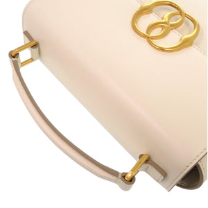 未使用品 バリー ミニエンブレムフォリオ 牛革 ホワイト ゴールド金具 白 ハンドバッグ 1792【中古】BALLY