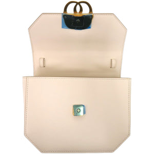 未使用品 バリー ミニエンブレムフォリオ 牛革 ホワイト ゴールド金具 白 ハンドバッグ 1792【中古】BALLY