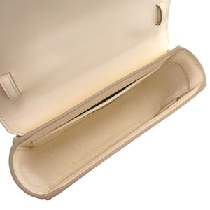 未使用品 バリー ミニエンブレムフォリオ 牛革 ホワイト ゴールド金具 白 ハンドバッグ 1792【中古】BALLY