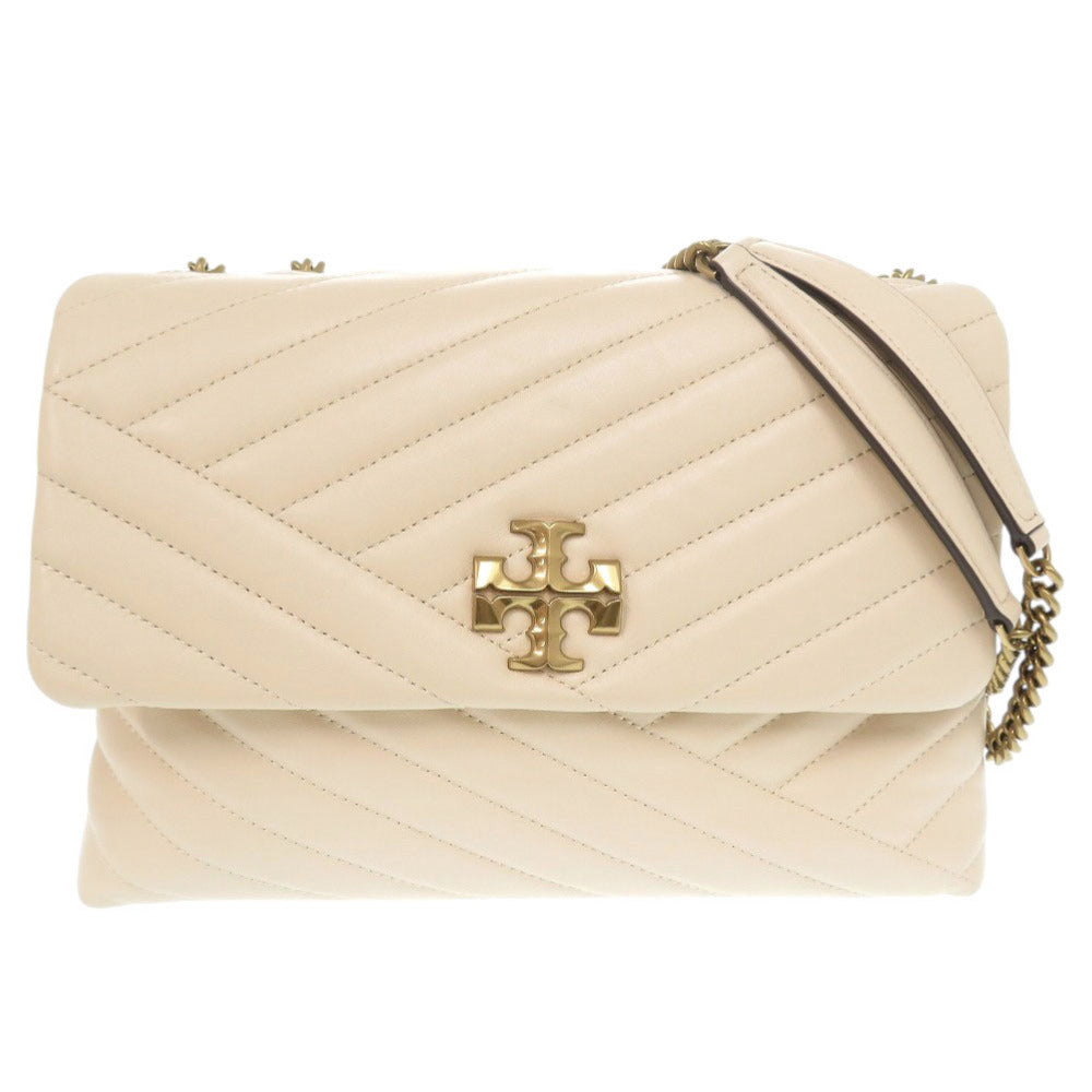 新品同様 トリーバーチ KIRA CHEVRON CONVERTIBLE レザー NEW CREAM ショルダーバッグ 1796【中古】Tory Burch