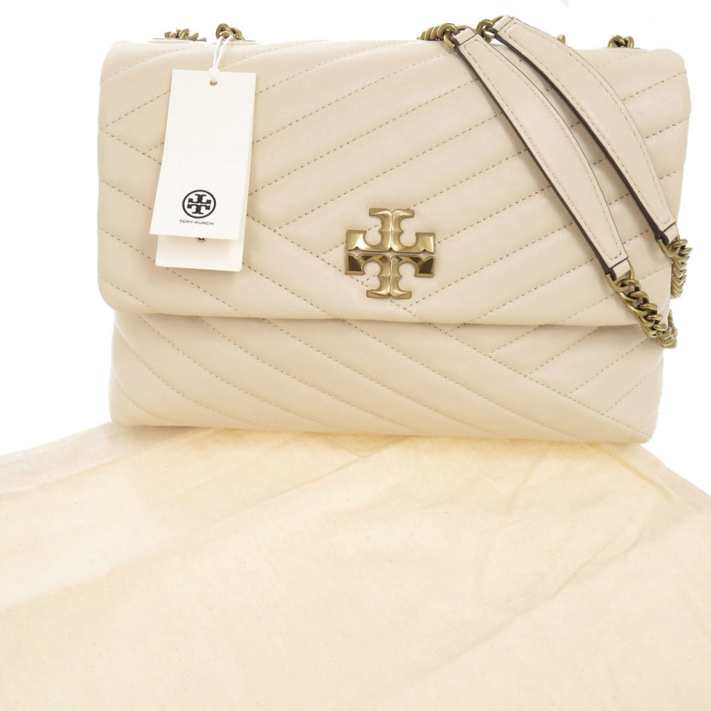 新品同様 トリーバーチ KIRA CHEVRON CONVERTIBLE レザー NEW CREAM ショルダーバッグ 1796【中古】Tory Burch