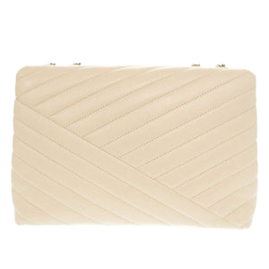 新品同様 トリーバーチ KIRA CHEVRON CONVERTIBLE レザー NEW CREAM ショルダーバッグ 1796【中古】Tory Burch