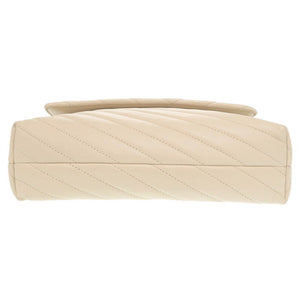 新品同様 トリーバーチ KIRA CHEVRON CONVERTIBLE レザー NEW CREAM ショルダーバッグ 1796【中古】Tory Burch