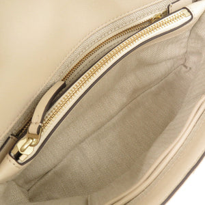 新品同様 トリーバーチ KIRA CHEVRON CONVERTIBLE レザー NEW CREAM ショルダーバッグ 1796【中古】Tory Burch