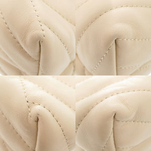 新品同様 トリーバーチ KIRA CHEVRON CONVERTIBLE レザー NEW CREAM ショルダーバッグ 1796【中古】Tory Burch