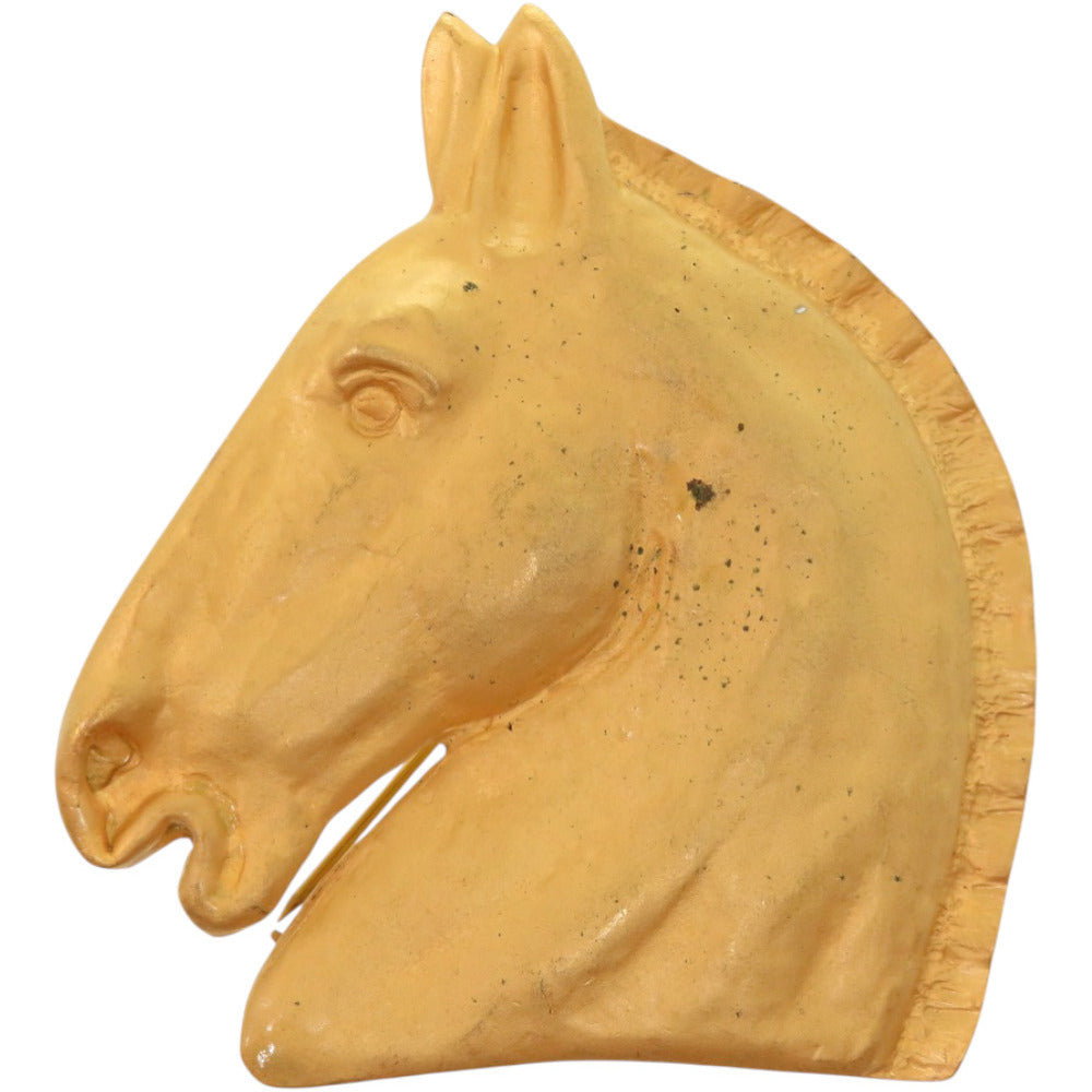 エルメス シュバル ホース 馬 ブローチ GP ゴールド 金 1816【中古】HERMES