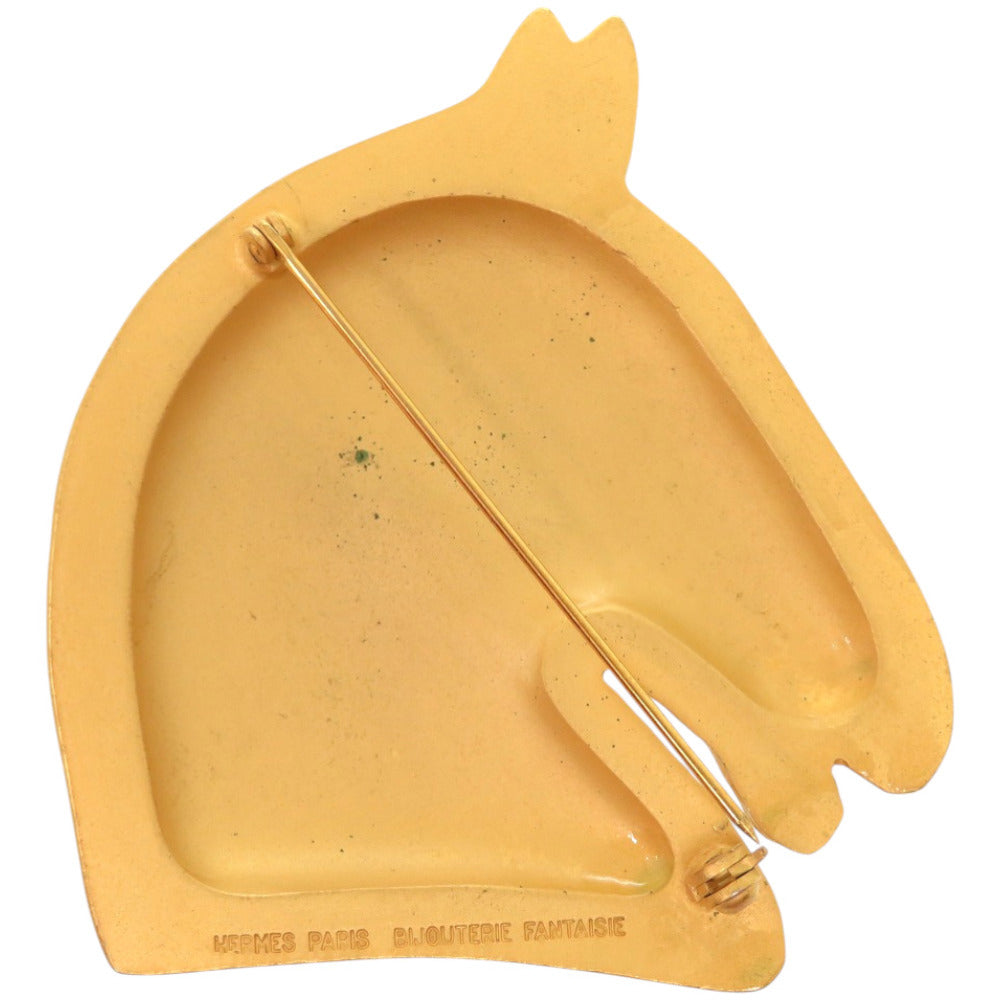 エルメス シュバル ホース 馬 ブローチ GP ゴールド 金 1816【中古】HERMES