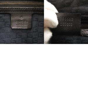 美品 グッチ ワンショルダー 106663 キャンバス/レザー ブラック ショルダーバッグ 黒 1818【中古】GUCCI