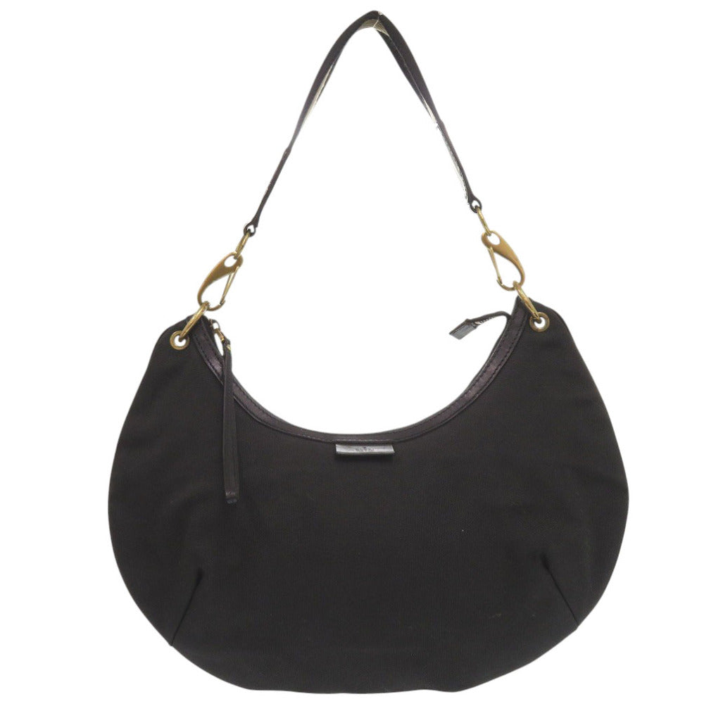 美品 グッチ ワンショルダー 106663 キャンバス/レザー ブラック ショルダーバッグ 黒 1818【中古】GUCCI