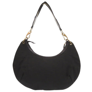 美品 グッチ ワンショルダー 106663 キャンバス/レザー ブラック ショルダーバッグ 黒 1818【中古】GUCCI