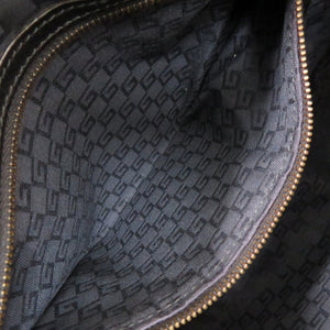 美品 グッチ ワンショルダー 106663 キャンバス/レザー ブラック ショルダーバッグ 黒 1818【中古】GUCCI