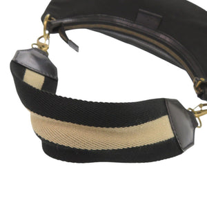 美品 グッチ ワンショルダー 106663 キャンバス/レザー ブラック ショルダーバッグ 黒 1818【中古】GUCCI