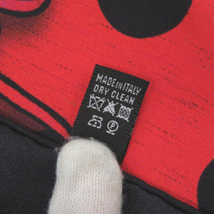 新品同様 クリスチャンルブタン ノベルティー シルク レッド ブラック バンダナスカーフ スカーフ 1819【中古】Christian Louboutin
