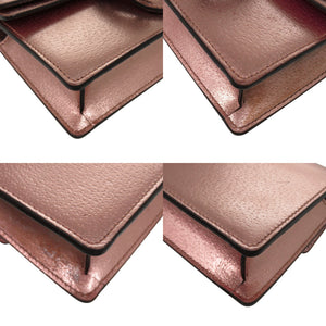 美品 グッチ チェーン ディオニュソス 476432 0416 レザー ピンクゴールド ショルダーバッグ 1829【中古】GUCCI