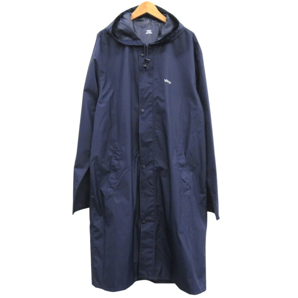 美品 ヴェトモン オーバーサイズド レインコート シームシーリング加工 フード付き ナイロン ポリウレタン ブルー 1845【中古】VETEMENTS