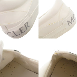 未使用品 モンクレール GLISSIERE TRI サイズ43 キャンバス ラバー ホワイト スリッポン スニーカー 白 1847【中古】MONCLER メンズ