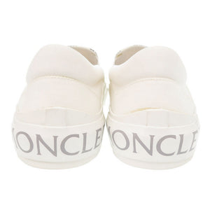 未使用品 モンクレール GLISSIERE TRI サイズ43 キャンバス ラバー ホワイト スリッポン スニーカー 白 1847【中古】MONCLER メンズ