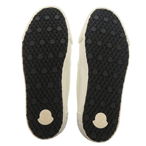 未使用品 モンクレール GLISSIERE TRI サイズ43 キャンバス ラバー ホワイト スリッポン スニーカー 白 1847【中古】MONCLER メンズ