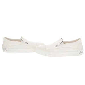 未使用品 モンクレール GLISSIERE TRI サイズ43 キャンバス ラバー ホワイト スリッポン スニーカー 白 1847【中古】MONCLER メンズ