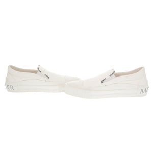 未使用品 モンクレール GLISSIERE TRI サイズ43 キャンバス ラバー ホワイト スリッポン スニーカー 白 1847【中古】MONCLER メンズ