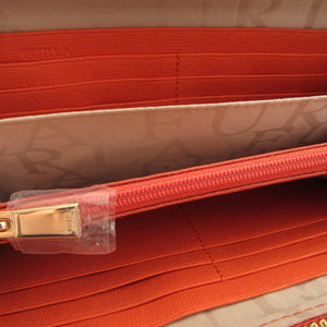 未使用 フルラ 737145 レザー オレンジ ラウンドファスナー長財布 財布 1869【中古】FURLA