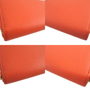 未使用 フルラ 737145 レザー オレンジ ラウンドファスナー長財布 財布 1869【中古】FURLA