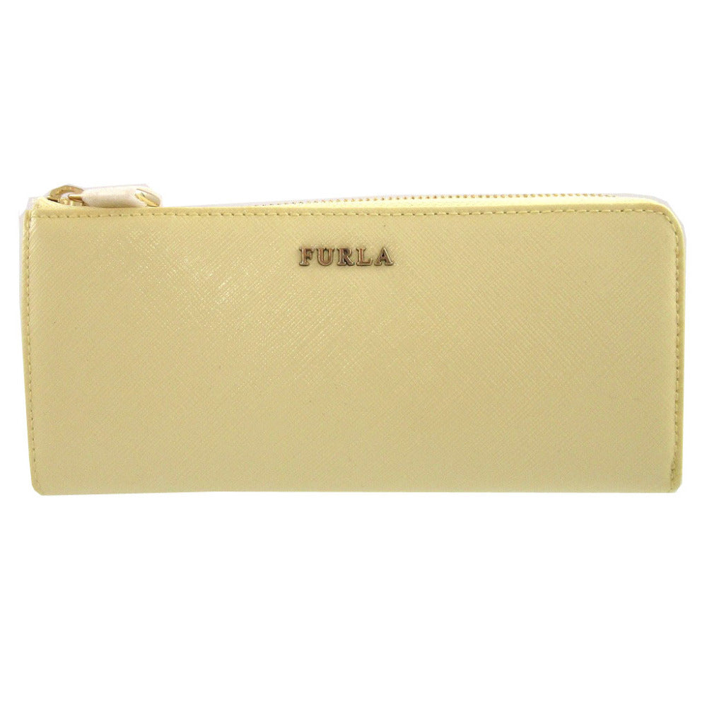 未使用 フルラ 732069 レザー イエロー 黄 L字ファスナー長財布 財布 1871【中古】FURLA