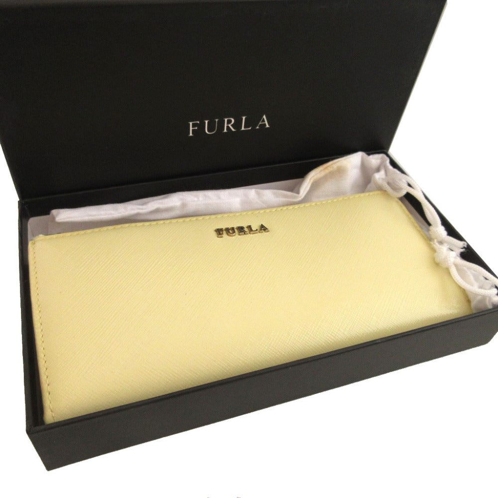 未使用 フルラ 732069 レザー イエロー 黄 L字ファスナー長財布 財布 1871【中古】FURLA