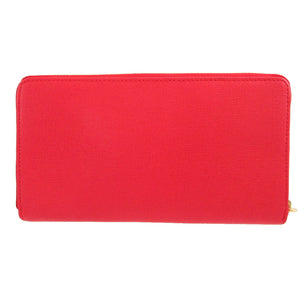 未使用 フルラ 733928 レザー レッド 赤 ラウンドファスナー長財布 財布 1872【中古】FURLA