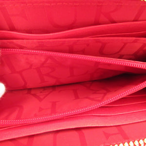 未使用 フルラ 733928 レザー レッド 赤 ラウンドファスナー長財布 財布 1872【中古】FURLA