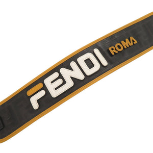 美品 フェンディ × FILA フィラ レザー ブラック ショルダーストラップ 黒 1900【中古】FENDI