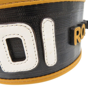 美品 フェンディ × FILA フィラ レザー ブラック ショルダーストラップ 黒 1900【中古】FENDI