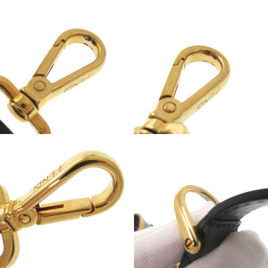 美品 フェンディ × FILA フィラ レザー ブラック ショルダーストラップ 黒 1900【中古】FENDI