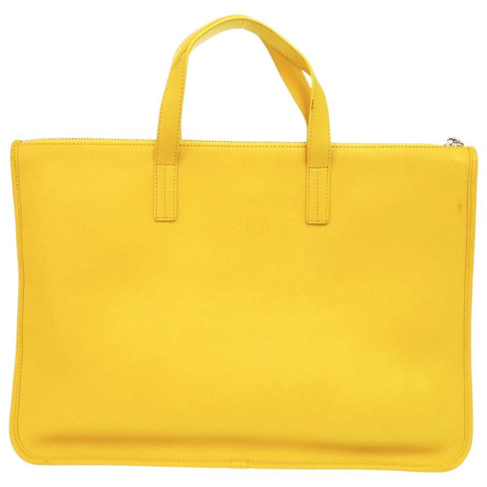 美品 ロエベ アナグラム A4 レザー イエロー 黄 ビジネスバッグ 1903【中古】LOEWE