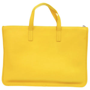 美品 ロエベ アナグラム A4 レザー イエロー 黄 ビジネスバッグ 1903【中古】LOEWE
