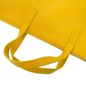 美品 ロエベ アナグラム A4 レザー イエロー 黄 ビジネスバッグ 1903【中古】LOEWE