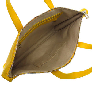 美品 ロエベ アナグラム A4 レザー イエロー 黄 ビジネスバッグ 1903【中古】LOEWE