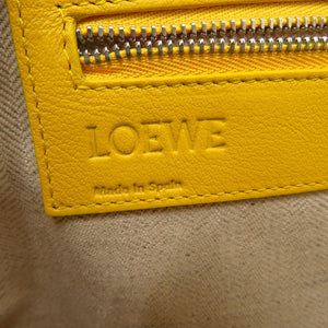 美品 ロエベ アナグラム A4 レザー イエロー 黄 ビジネスバッグ 1903【中古】LOEWE