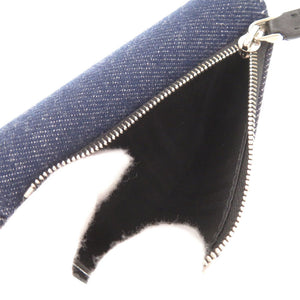 ブルガリ クリップ デニム ブルー 三つ折り財布 1905【中古】BVLGARI